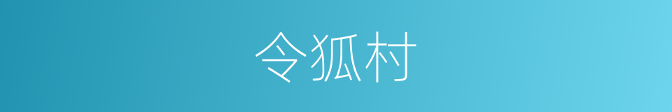 令狐村的同义词