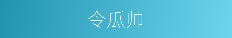 令瓜帅的同义词