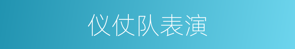 仪仗队表演的同义词