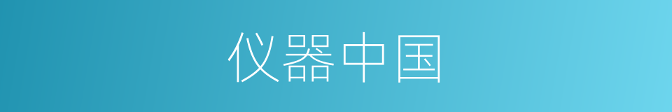 仪器中国的同义词