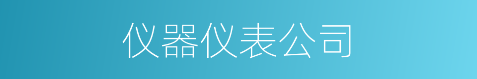仪器仪表公司的同义词