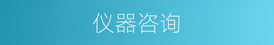 仪器咨询的同义词