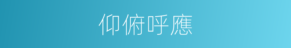 仰俯呼應的同義詞