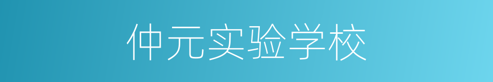 仲元实验学校的同义词