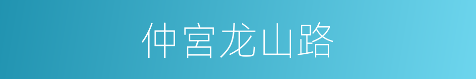 仲宮龙山路的同義詞