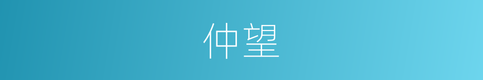 仲望的同义词