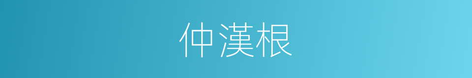 仲漢根的同義詞