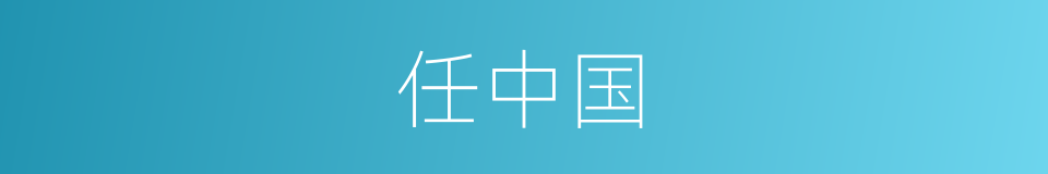 任中国的同义词