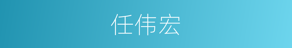 任伟宏的同义词