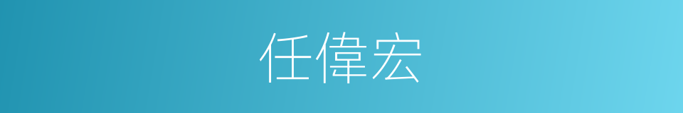 任偉宏的同義詞