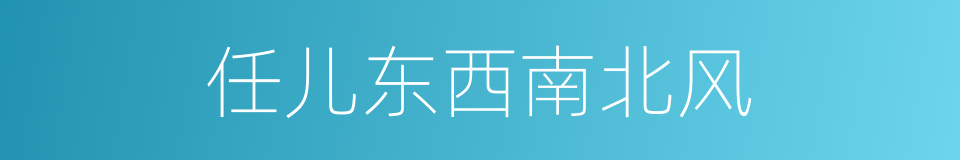 任儿东西南北风的同义词