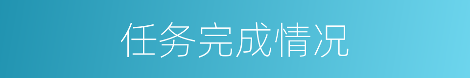 任务完成情况的同义词