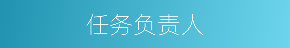 任务负责人的同义词