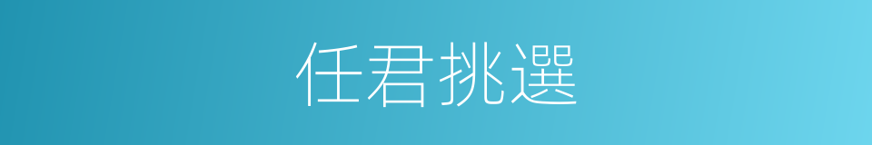 任君挑選的意思