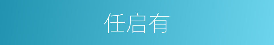 任启有的同义词