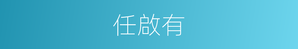 任啟有的同義詞