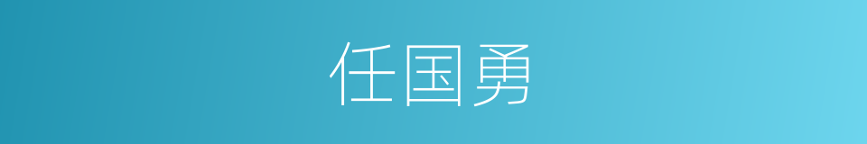 任国勇的同义词