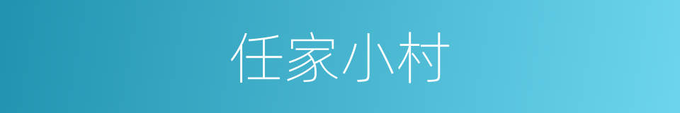 任家小村的同义词