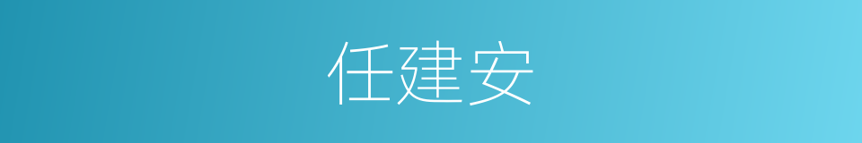 任建安的同义词