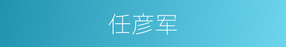 任彦军的同义词