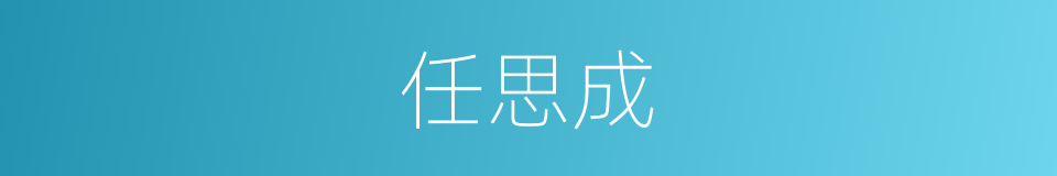 任思成的同义词
