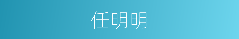 任明明的同义词
