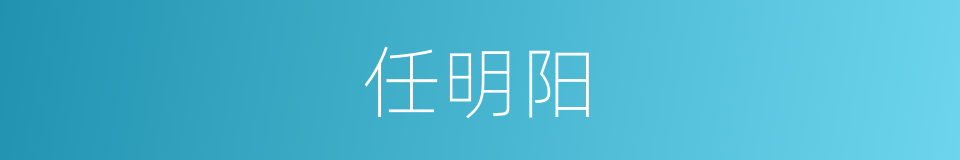 任明阳的同义词