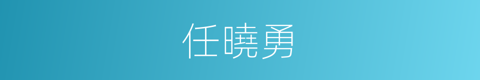 任曉勇的同義詞