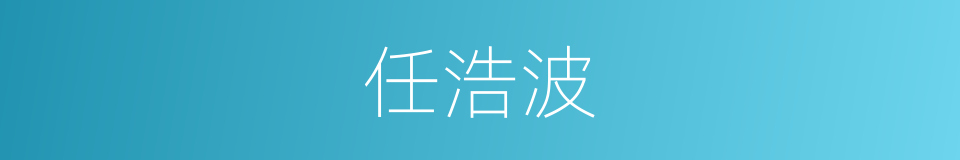 任浩波的同义词
