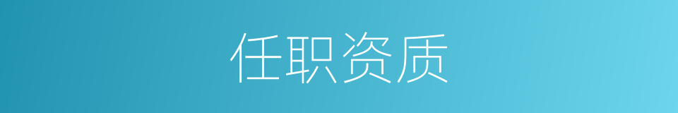 任职资质的同义词