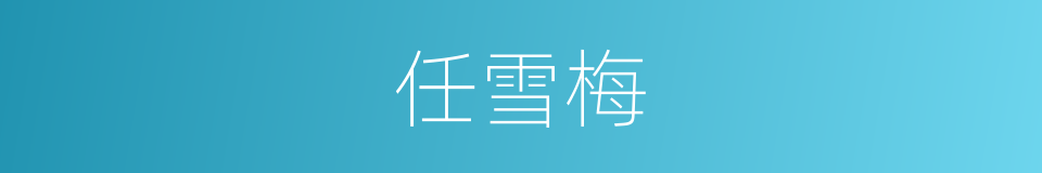 任雪梅的同义词