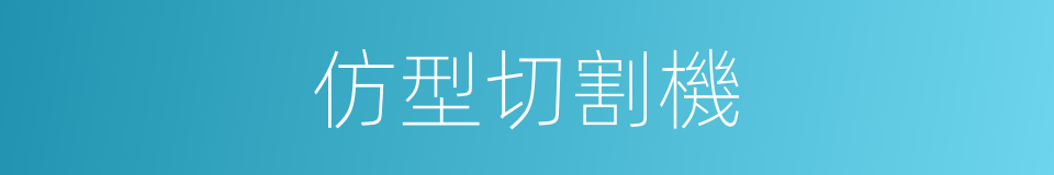 仿型切割機的同義詞