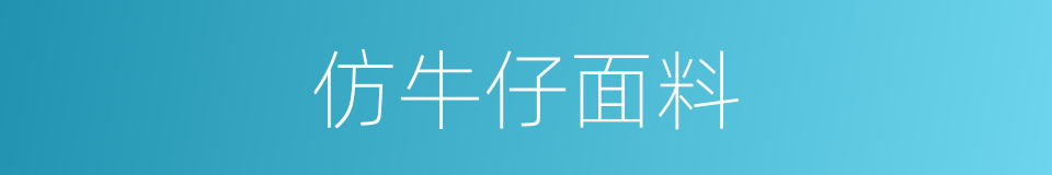 仿牛仔面料的同义词