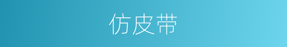仿皮带的同义词