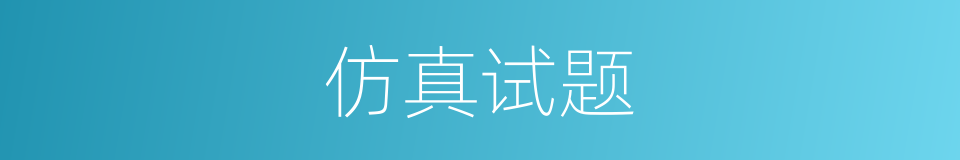 仿真试题的同义词