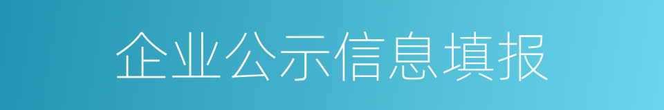 企业公示信息填报的同义词