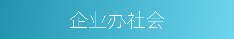 企业办社会的同义词