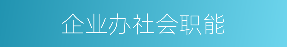 企业办社会职能的同义词