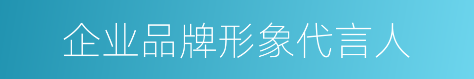 企业品牌形象代言人的同义词