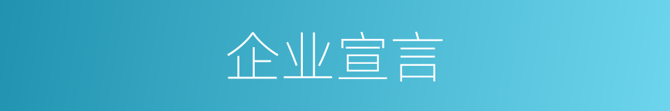 企业宣言的同义词