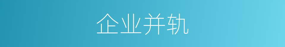 企业并轨的同义词
