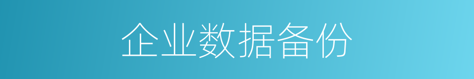 企业数据备份的同义词