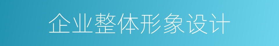 企业整体形象设计的同义词