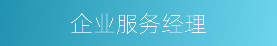 企业服务经理的同义词