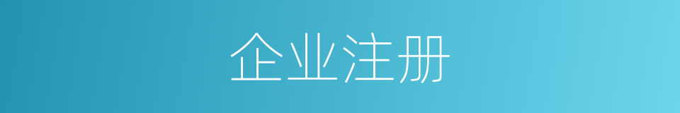 企业注册的同义词