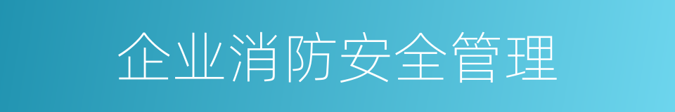 企业消防安全管理的同义词