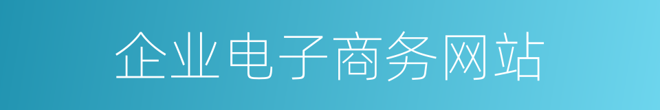 企业电子商务网站的同义词