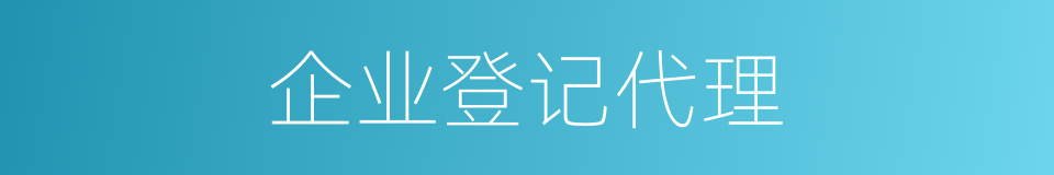 企业登记代理的同义词