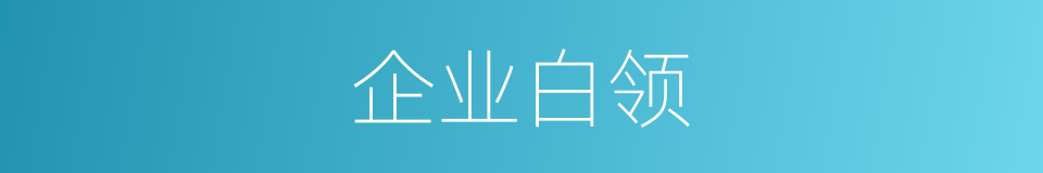 企业白领的同义词