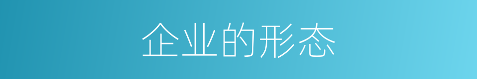 企业的形态的同义词
